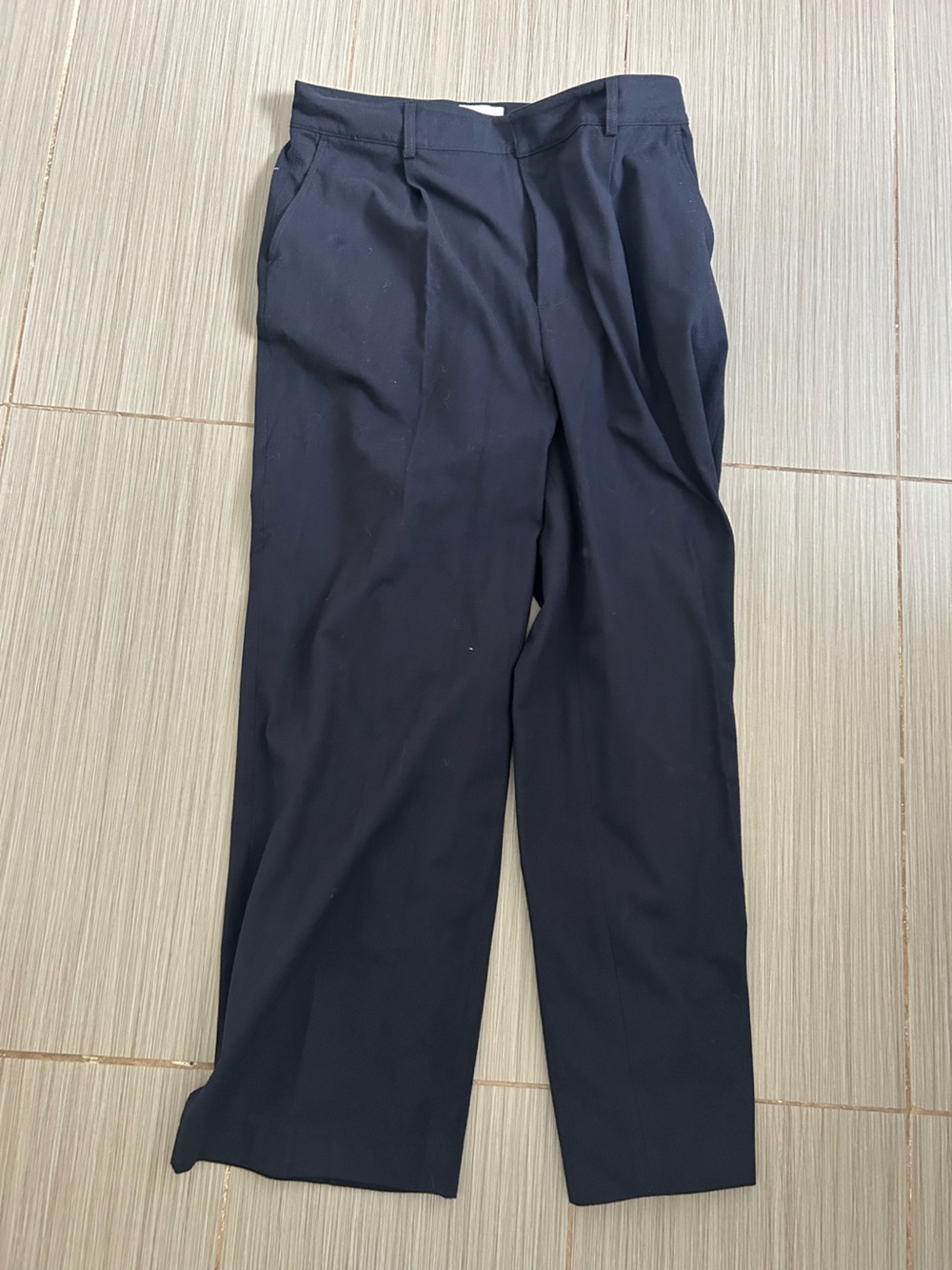 Daniel Simmons Men's Navy Dress Pants - Classic wide leg Fit